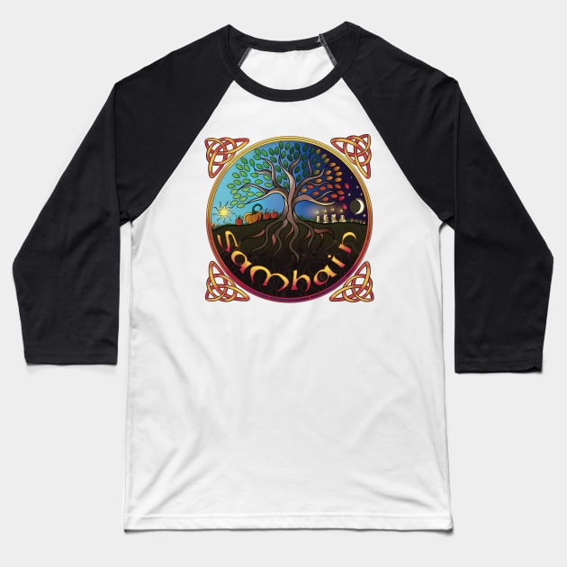 Samhain: the end of harvest and beginning of Winter Baseball T-Shirt by ElderIslesPress